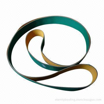 Accelerator flat belt, produced from engineered materials